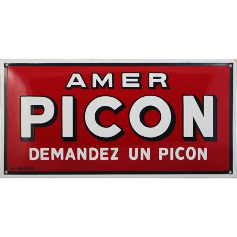Plaque émaillée Publicitaire AMER PICON (neuve, Métal)
