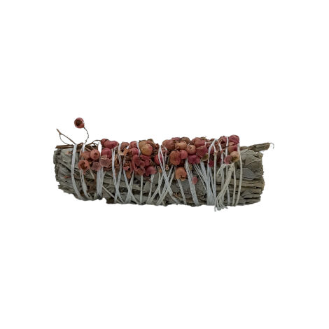 Smudge Stick - Sauge blanche et graines de Pirul- Vendu par 1 (1/2)