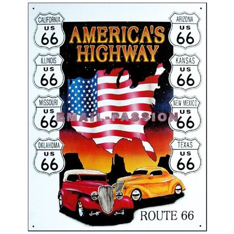 Plaque métal publicitaire 30x40cm plate : CORVETTE 69 StingRay