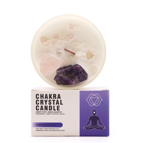 Bougies en cristal de chakra - Chakra du troisième il- Vendu par 1 (1/4)