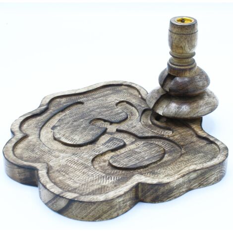 Brûleur à refoulement en bois de manguier - Ohm- Vendu par 1 (1/3)