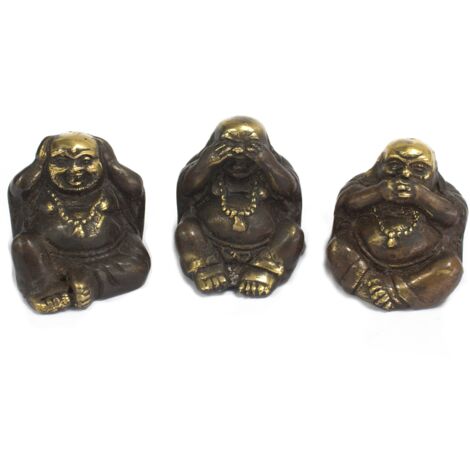 Lot de 3 - Ne vois aucun mal etc - Bouddha- Vendu par 1 (1/2)