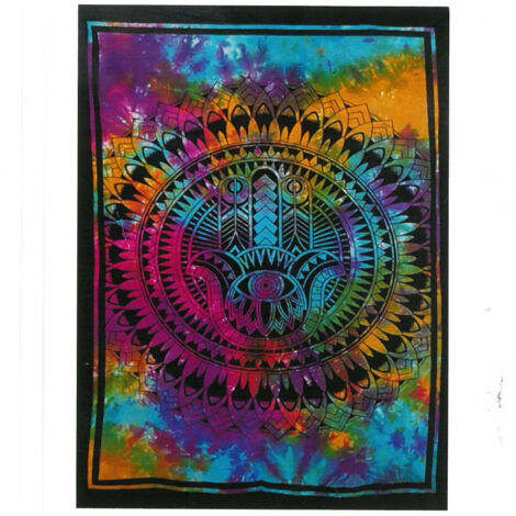 Art mural en coton - Main de Hamsa- Vendu par 1 (1/3)