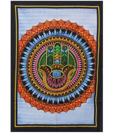 Art mural en coton brossé à la main - Hamsa- Vendu par 1 (1/3)