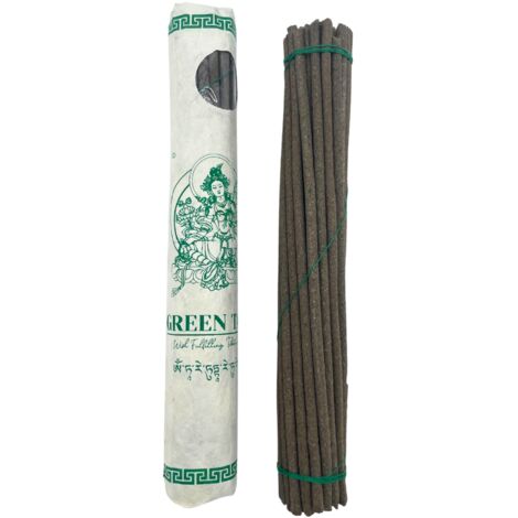 Paquet roulé de 30 encens tibétains premium - Tara Verte- Vendu par 1 (1/2)