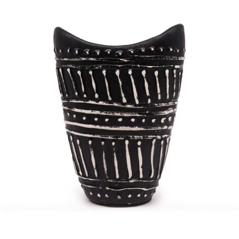 Vase en Forme de Tourbillons - Chocolat- Vendu par 1 (1/4)