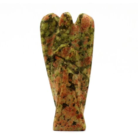 Ange en pierre précieuse sculptée à la main - Unakite- Vendu par 1 (1/4)