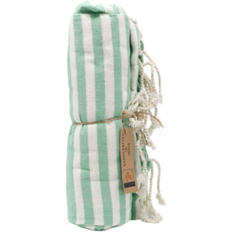 Plaid Pario en Coton - 100x180 cm - Vert Pique-Nique- Vendu par 1 (1/4)