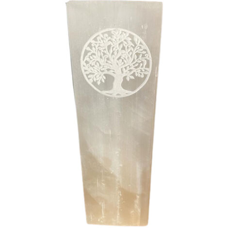 Lampe Bloc de Sélénite 25cm - Arbre de Vie- Vendu par 1 (1/4)