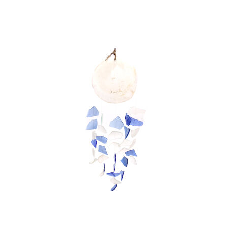 Copis & Verre Goutte - Verre Bleu & Blanc- Vendu par 1 (1/2)