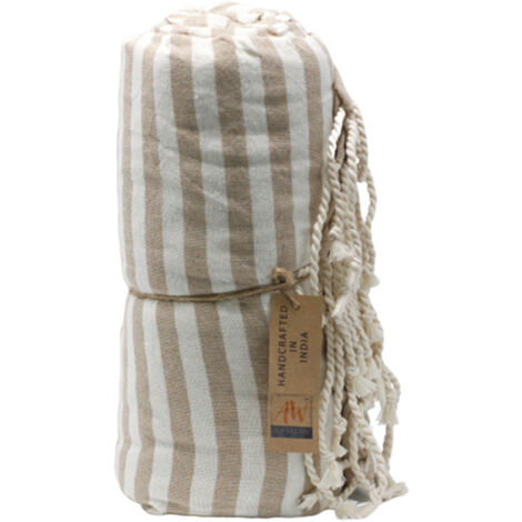 Serviette Pario en Coton - 100x180 cm - Sable Chaud- Vendu par 1 (1/4)