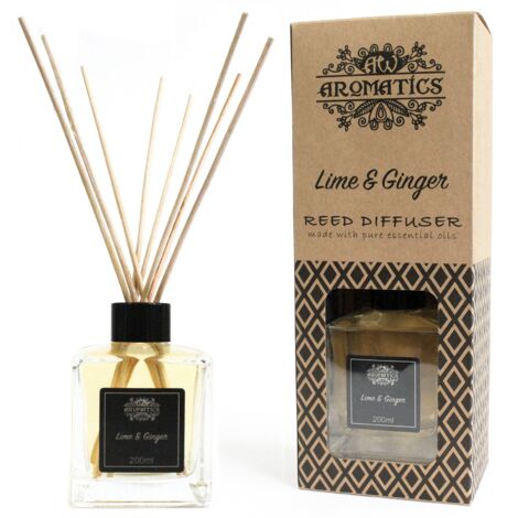 Diffuseur d'huiles essentielles de citron vert et de gingembre 200 ml- Vendu par 1 (1/4)