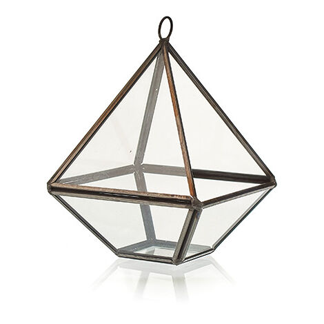 Terrarium en verre - Petit diamant- Vendu par 1 (1/4)