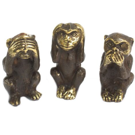 Lot de 3 - See No Evil etc - Singes- Vendu par 1 (1/2)