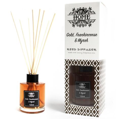 Diffuseur de Roseaux 120 ml - Or. Encens et Myrrhe- Vendu par 1 (1/4)