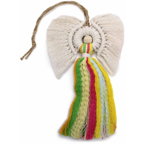 Ange en macramé - Arc-en-ciel- Vendu par 1 (1/3)