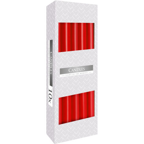 Bougie Conique - Rouge- Vendu par 10 (1/2)