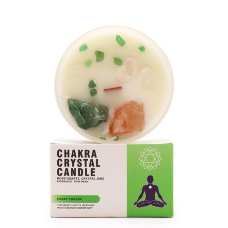 Bougies en cristal Chakra - Chakra du cur- Vendu par 1 (1/4)