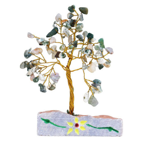 Arbre en pierre précieuse d'agate d'arbre - 80 pierres- Vendu par 1 (1/2)