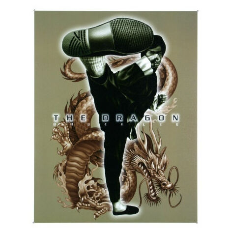 Plaque Murale Métal Bruce Lee 30x20 Cm – Déco Chambre, Style Iconique