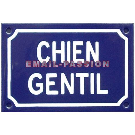 plaque panneau emaille attention au chien braque de weimar cadeau deco