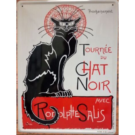 Plaque Murale Métal Déco Chat – 30x20 Cm – Style Poker Vintage