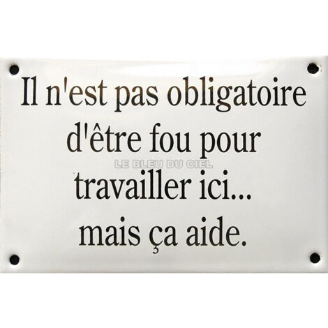 panneau pancarte plaque acier émaillé humoristique faites pipi assis