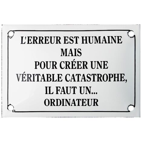 Plaque Bois Plaque Émaillée Bombée Humoristique 6x10 Cm : 'OUBLIEZ LE CHAT ATTENTION AU...' - Neuf - Décoration Murale Tableau Chat