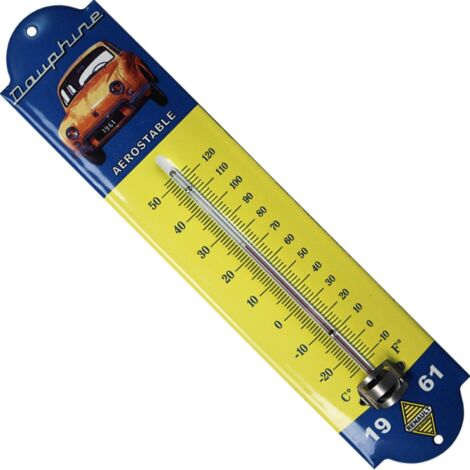 Thermomètre émaillé, bombé hauteur 30cm : RENAULT 4 CV pas cher