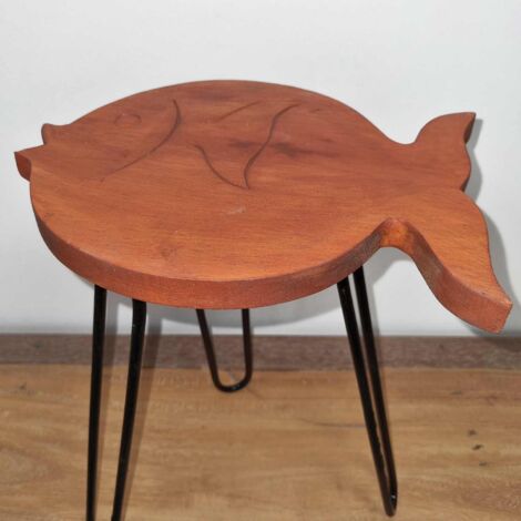 Présentoir à Poisson en Bois Albasia - Terre Cuite- Vendu par 1 (1/3)