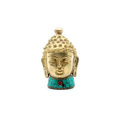 Figure de Bouddha en Laiton - Tête Med - 8 cm- Vendu par 1 (1/4)