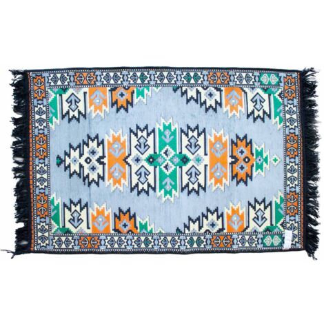 Tapis Kilim 125x80 cm - Charbon- Vendu par 1 (1/3)