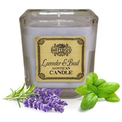 Bougies en pot de soja - Lavande et basilic- Vendu par 1 (1/4)