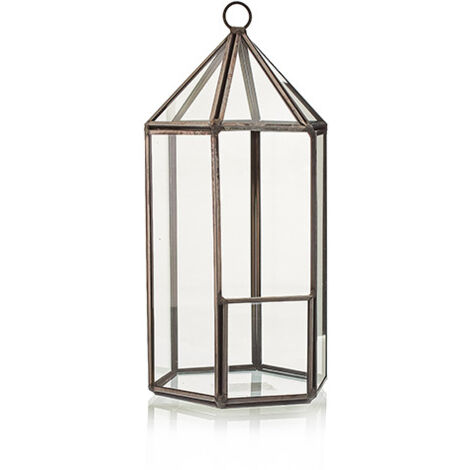 Terrarium en verre - Forme Lanterne- Vendu par 1 (1/4)