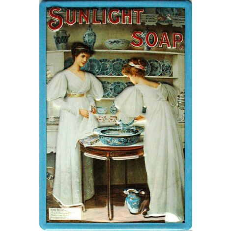 Plaque métal publicitaire 20x30cm bombée en relief : Dentifrice DE