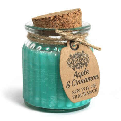Pot de bougie parfumée pomme et cannelle soja- Vendu par 1 (1/4)