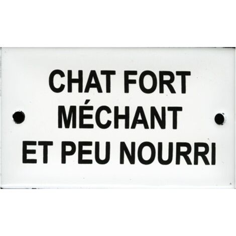 Plaque Métallique J'Habite chez Mon Chat sur Rapid Cadeau