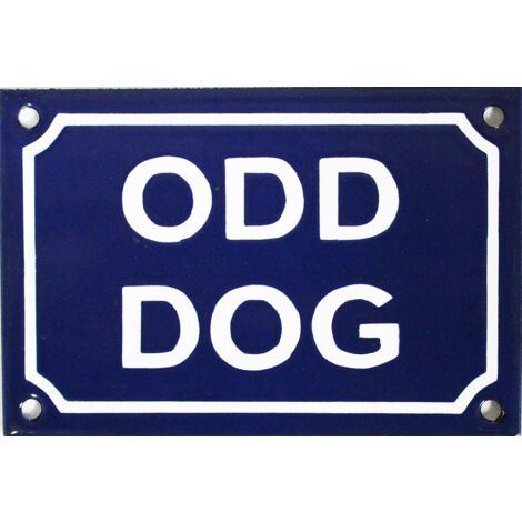 Plaque émaillée Humoristique 10x15cm - CHIEN MALICIEUX - Déco Murale Cuisine/jardin