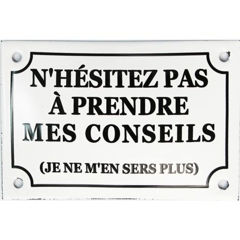 Plaque émaillée humoristique : LE TRAVAIL D'ÉQUIPE