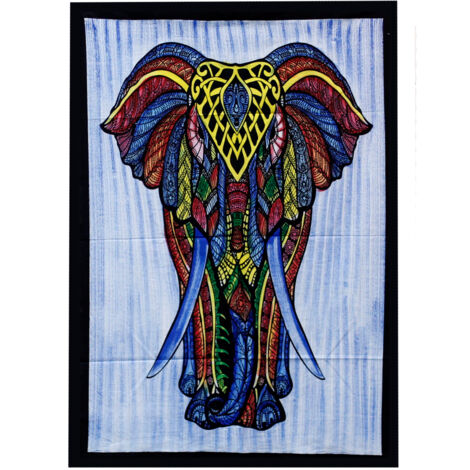 Art mural en coton brossé à la main - Éléphant- Vendu par 1 (1/3)