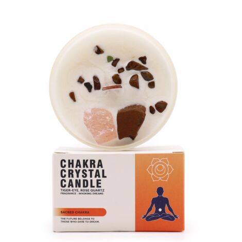 Bougies en cristal de chakra - Chakra sacré- Vendu par 1 (1/4)