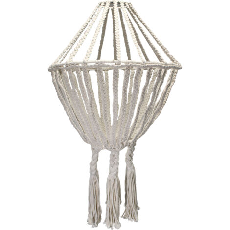 Grand lustre en macramé - Naturel- Vendu par 1 (1/4)