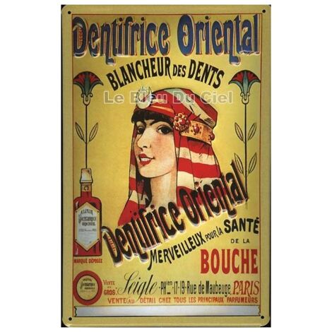 Plaques publicitaires en tôle emmaillée et Panneaux décoratifs occasion vintage
