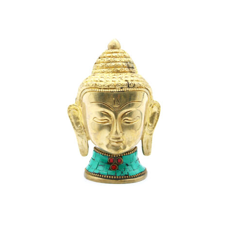 Figure de Bouddha en Laiton - Tête Lrg - 11,5 cm- Vendu par 1 (1/4)