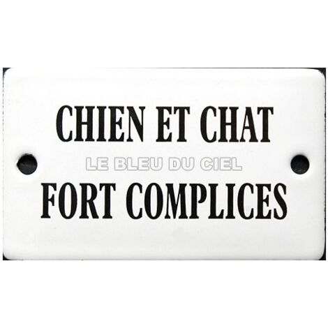 Plaque humoristique émaillée 6x10cm: CHIEN LOUFOQUE