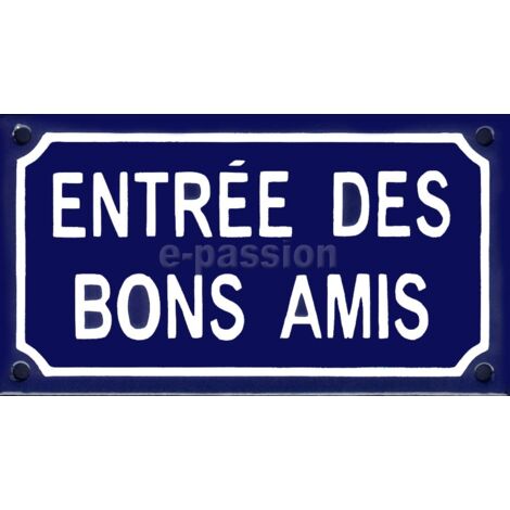 Plaque de rue émaillée 10x15cm faite au pochoir PLACE DU TRÔNE