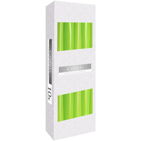 Bougie Conique - Verte- Vendu par 10 (1/3)