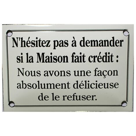 Plaque émaillée humoristique (10x15cm) Grand-père grincheux