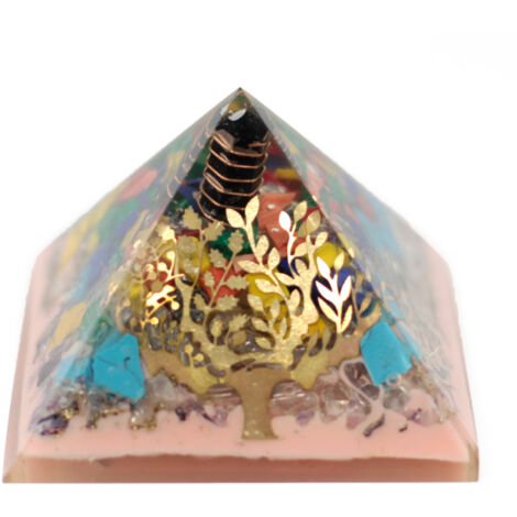 Pyramide Organite Lrg 70mm - Arbre (base terre)- Vendu par 1 (1/3)