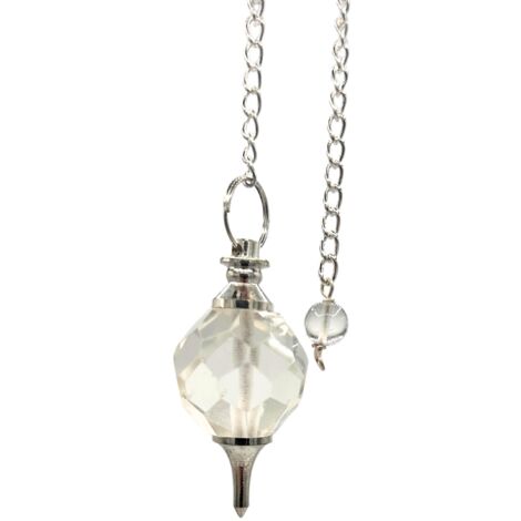 Pendule Pierre Précieuse à Facettes - Quartz de Roche- Vendu par 1 (1/3)
